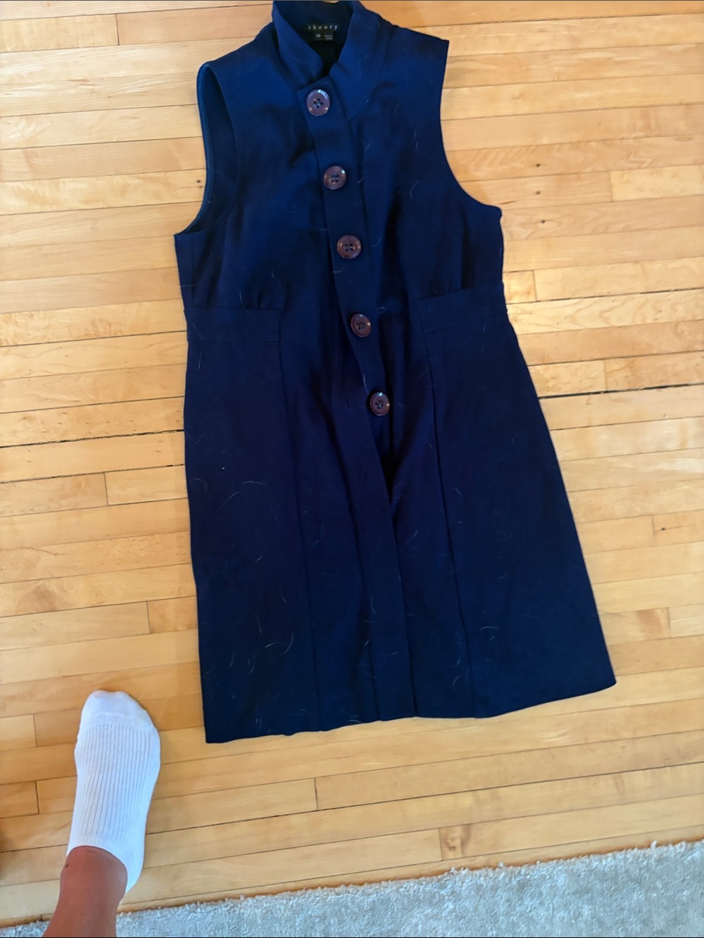 Theory navy button dress  size 10